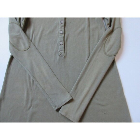 NWT GM Studio The Mini in Vintage Military Green Destroyed Henley Dress M/L - Picture 4 of 7